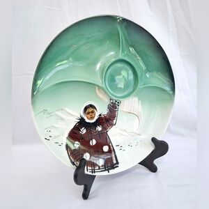 Rare Vintage Sascha Brastoff Signed/Numbered Divided Serving Dish Inuit Design